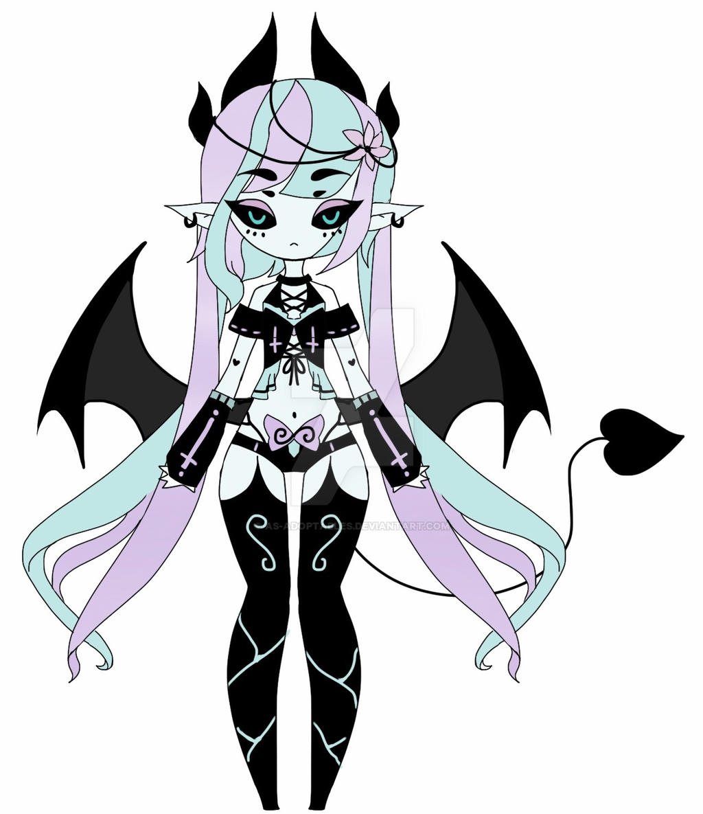 pastel goth monster girl adoptable closed by AS-Adoptables ...