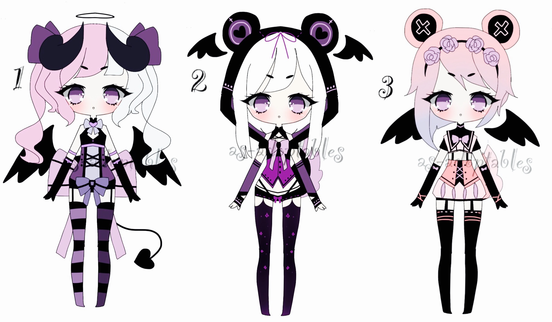 pastel goth adoptables CLOSED