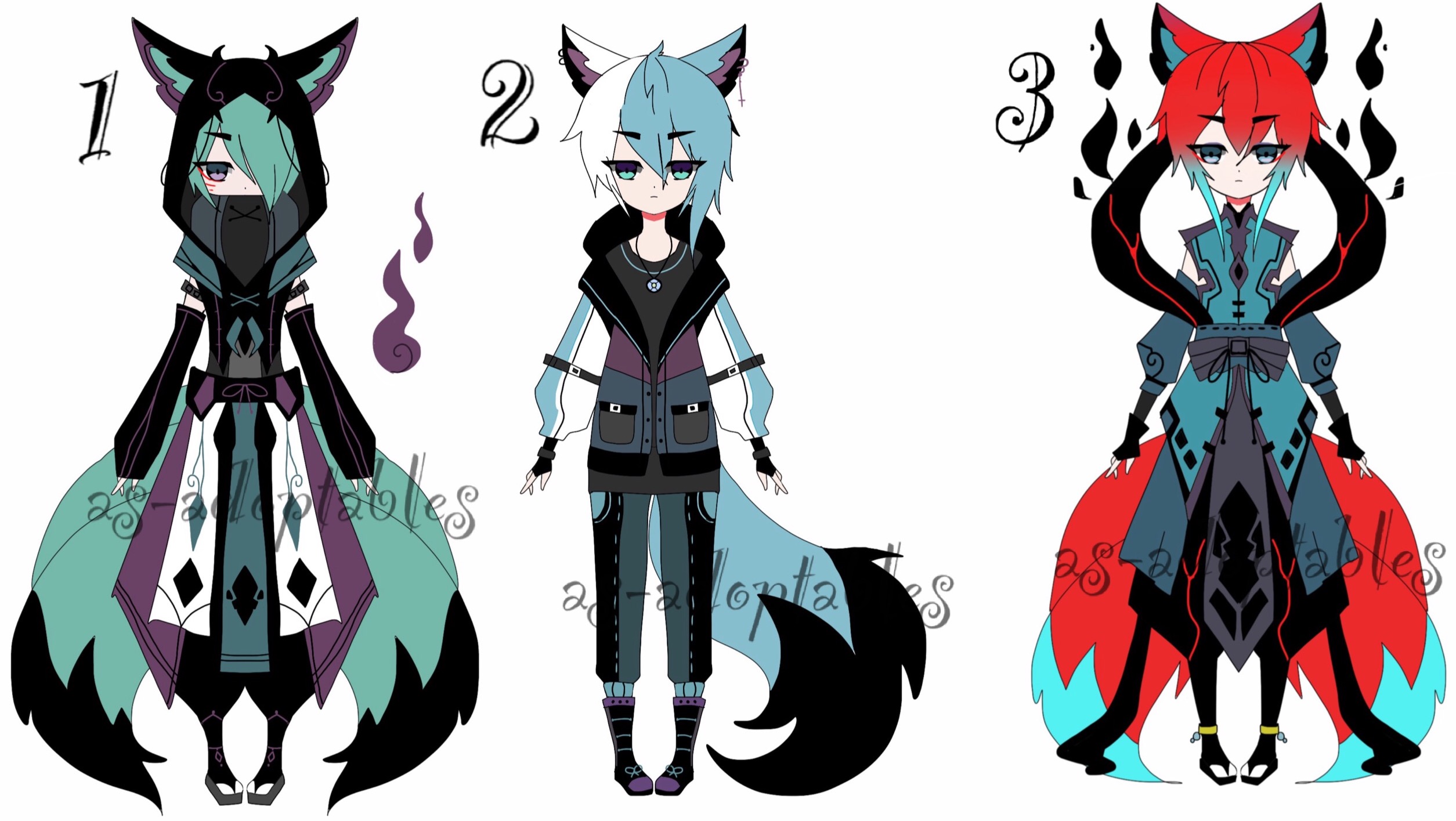 kemonomimi adoptable batch  CLOSED