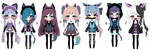 pastel goth adoptable batch  closed by AS-Adoptables
