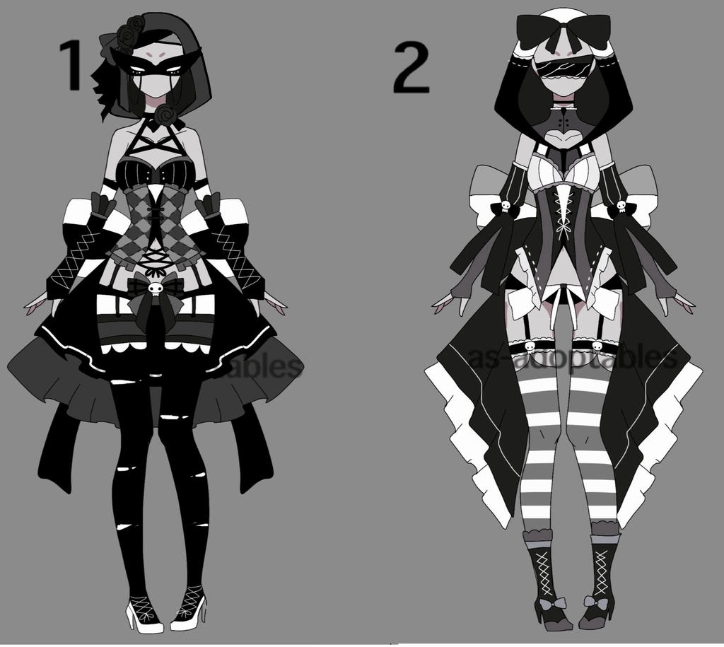 monochromatic blind outfit adoptables open 1/2