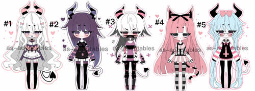 pastel goth Kemonomimi adoptable batch closed