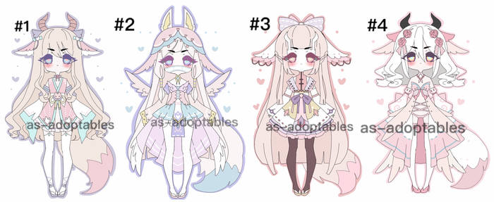 Pastel Kemonomimi adoptable batch CLOSED