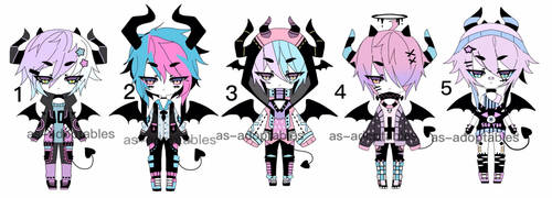 pastel goth demon boys adoptables CLOSED by AS-Adoptables