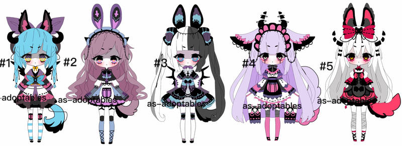 kemonomimi adoptable batch  CLOSED