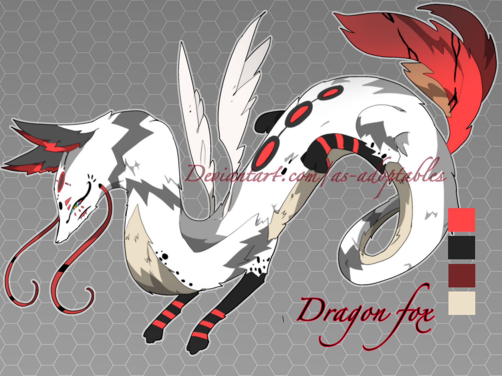 Fox Dragon Deviantart Dragon fox adoptable closed by AS-Adoptables on DeviantArt