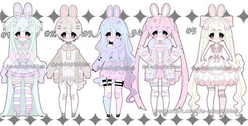 Sweet bunny adoptable batch closed by AS-Adoptables