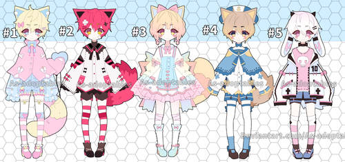 Sweet nekomimi adoptables Closed by AS-Adoptables