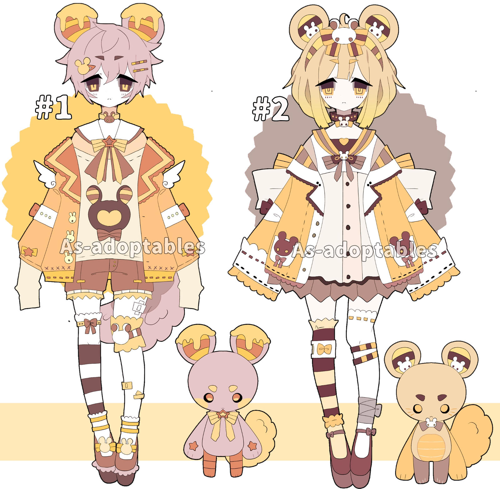 Teddy bear adoptables closed by AS-Adoptables on DeviantArt