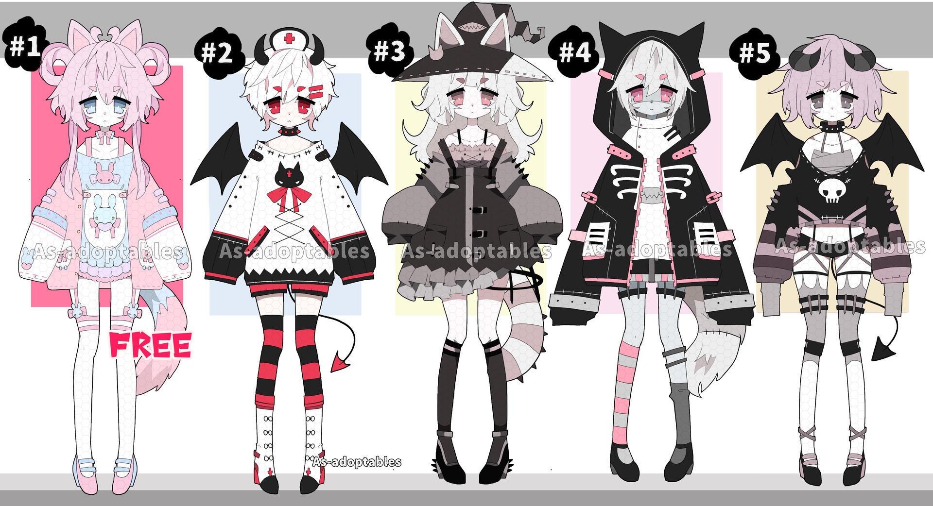 Kemonomimi adoptables CLOSED+ raffle WINNER by AS-Adoptables on DeviantArt