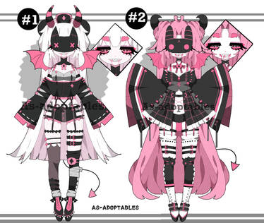 Pastel goth demon adoptables closed