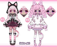 Neko girl adoptables Closed