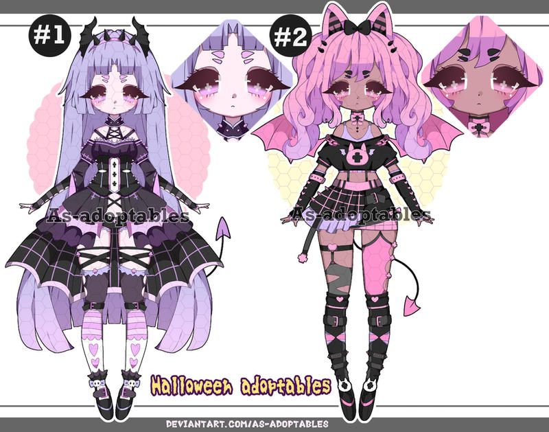 Pastel goth demon adoptables closed by AS-Adoptables on DeviantArt