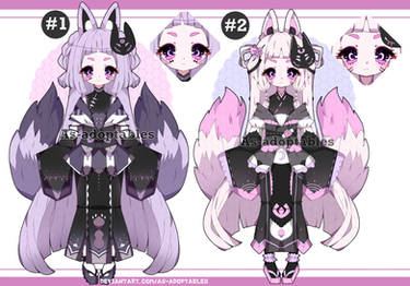 Pastel goth kitsune  adoptables closed