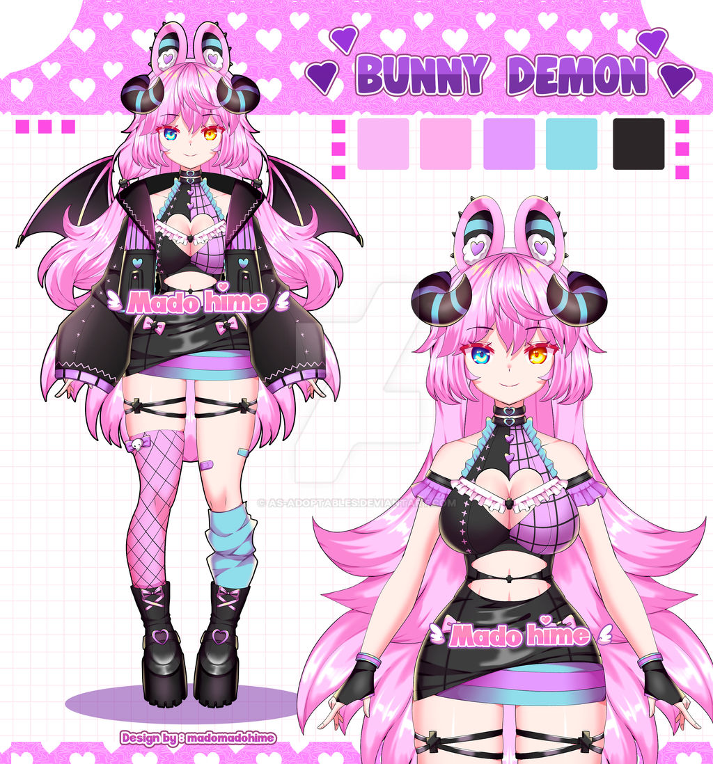Bunny Demon Adoptable CLOSED by AS-Adoptables on DeviantArt