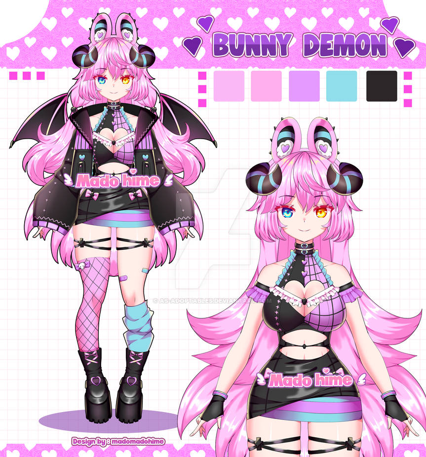 Demon Rabbit Anthro Bunny Demon Adoptable CLOSED by AS-Adoptables on DeviantArt