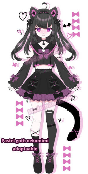 Pastel goth Kemonomimi adoptable OPEN