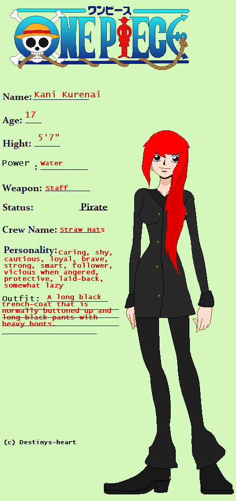 One Piece OC by EndlosofZero on DeviantArt