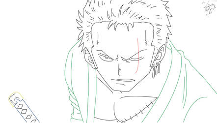 Roronoa Zoro Line Art