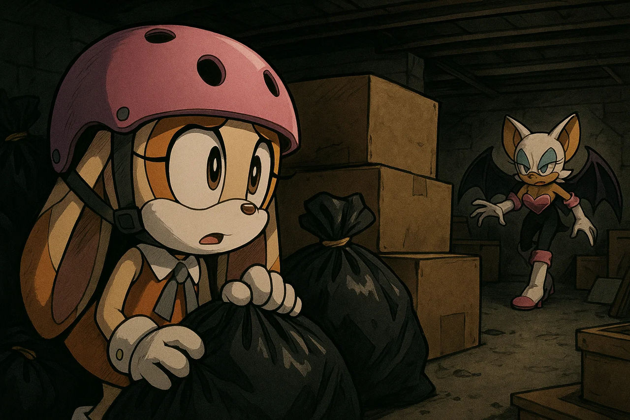Cream The Rabbit X Rouge cream hides from rouge by norfsd on DeviantArt