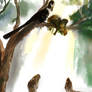 Velociraptor and Juvenile Tarbosaurus