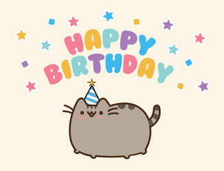 Pusheen Birthday Card