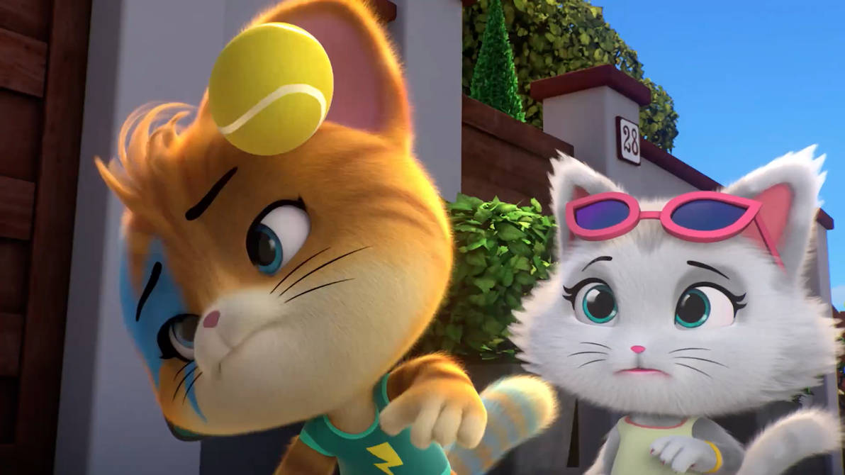 44 Cats: Lampo and Milady Hits Tennis Ball by ansusinera on DeviantArt