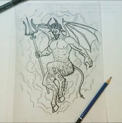 Custom Devil / Demon Tattoo design