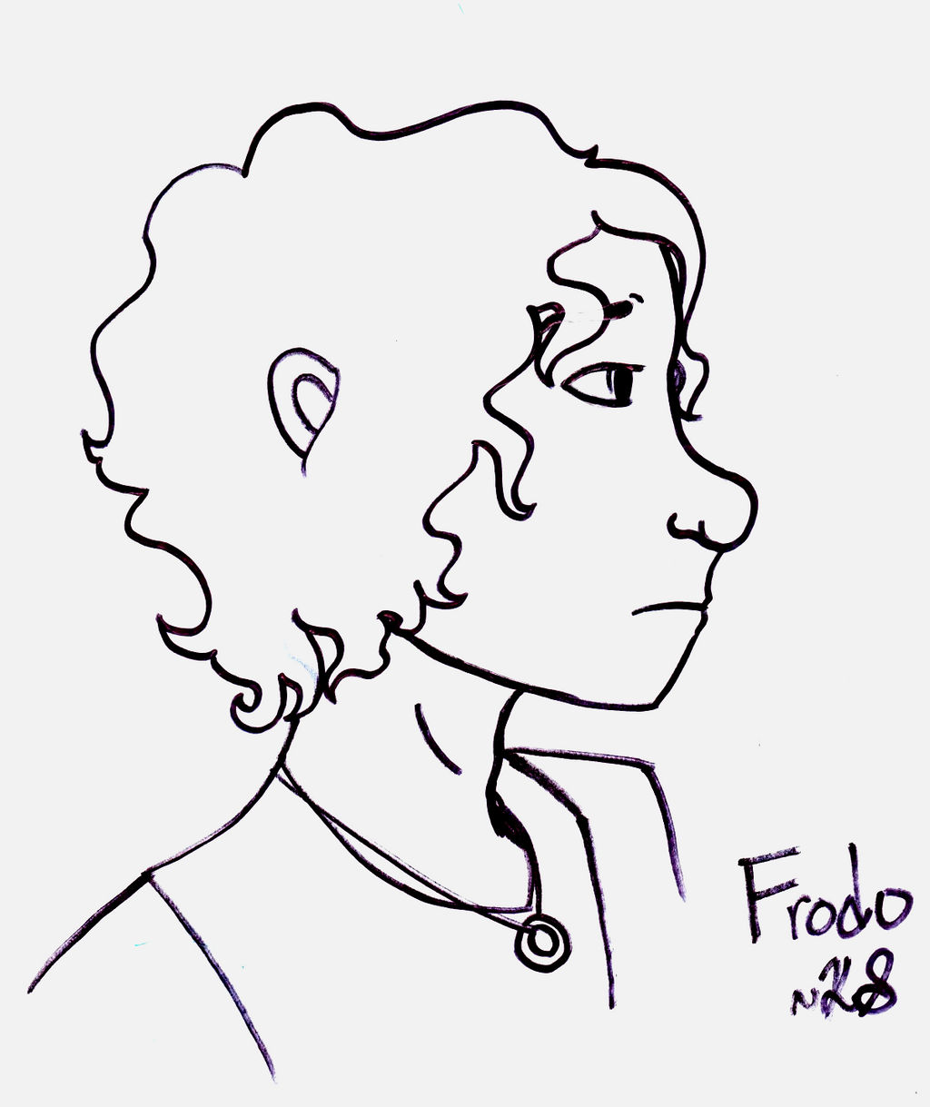 Frodo Deviantart Draw Frodo (line art) by dawndelocksley on DeviantArt
