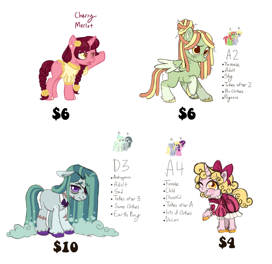 Mlp Getting Old Old mlp adopts (REDUCED) by Super-Lemon-Sama on DeviantArt