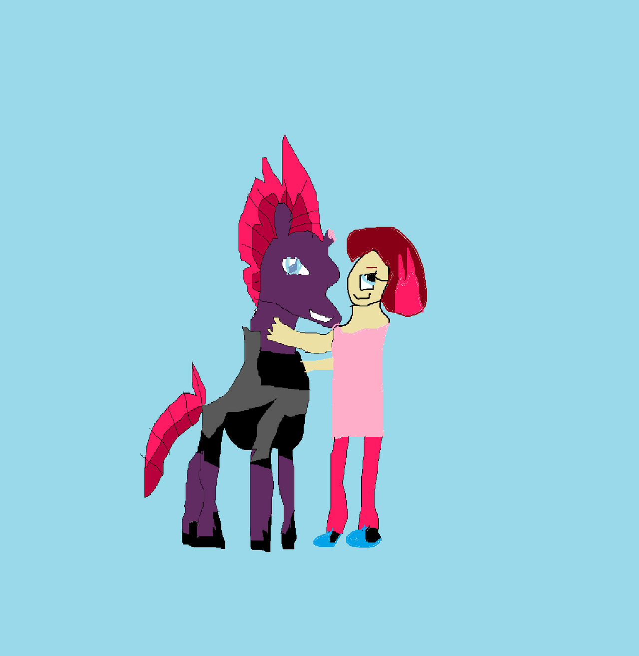 Hugging Tempest Shadow by pattersonfanbook on DeviantArt