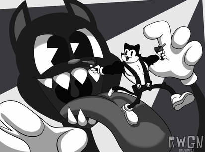 Toon Meowscles vs Cartoon Cat-Crossover Fanart