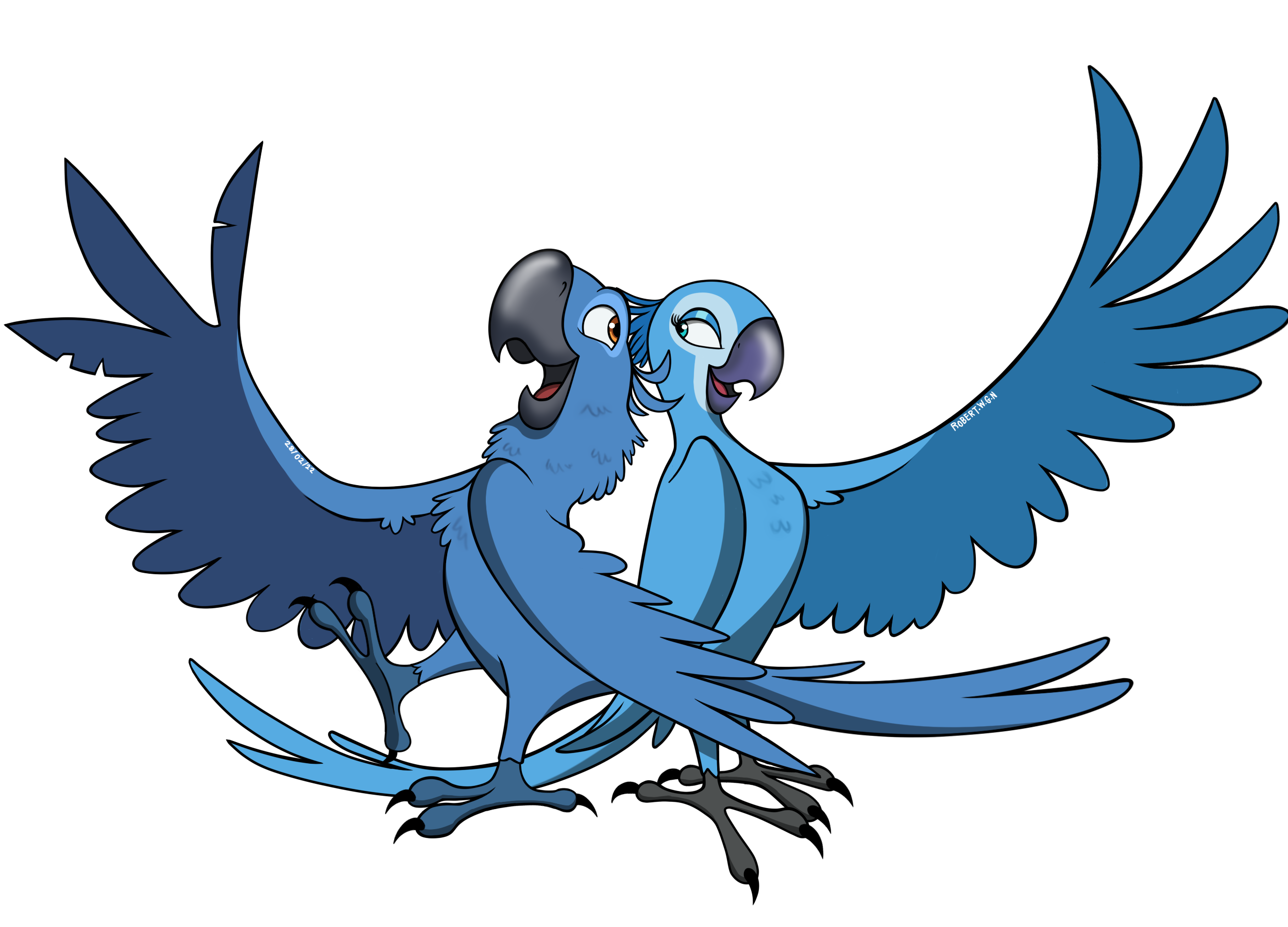 Blu and Jade-Rio Fanart by RWGN on DeviantArt