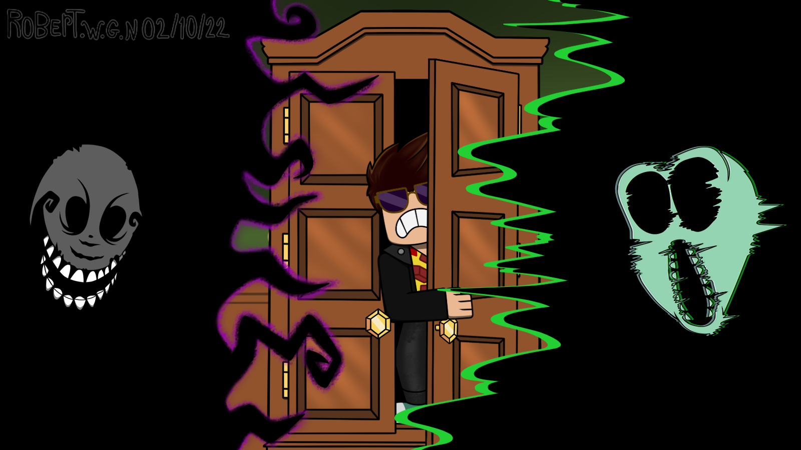 Rush vs Ambush-Roblox Doors Fanart by RWGN on DeviantArt