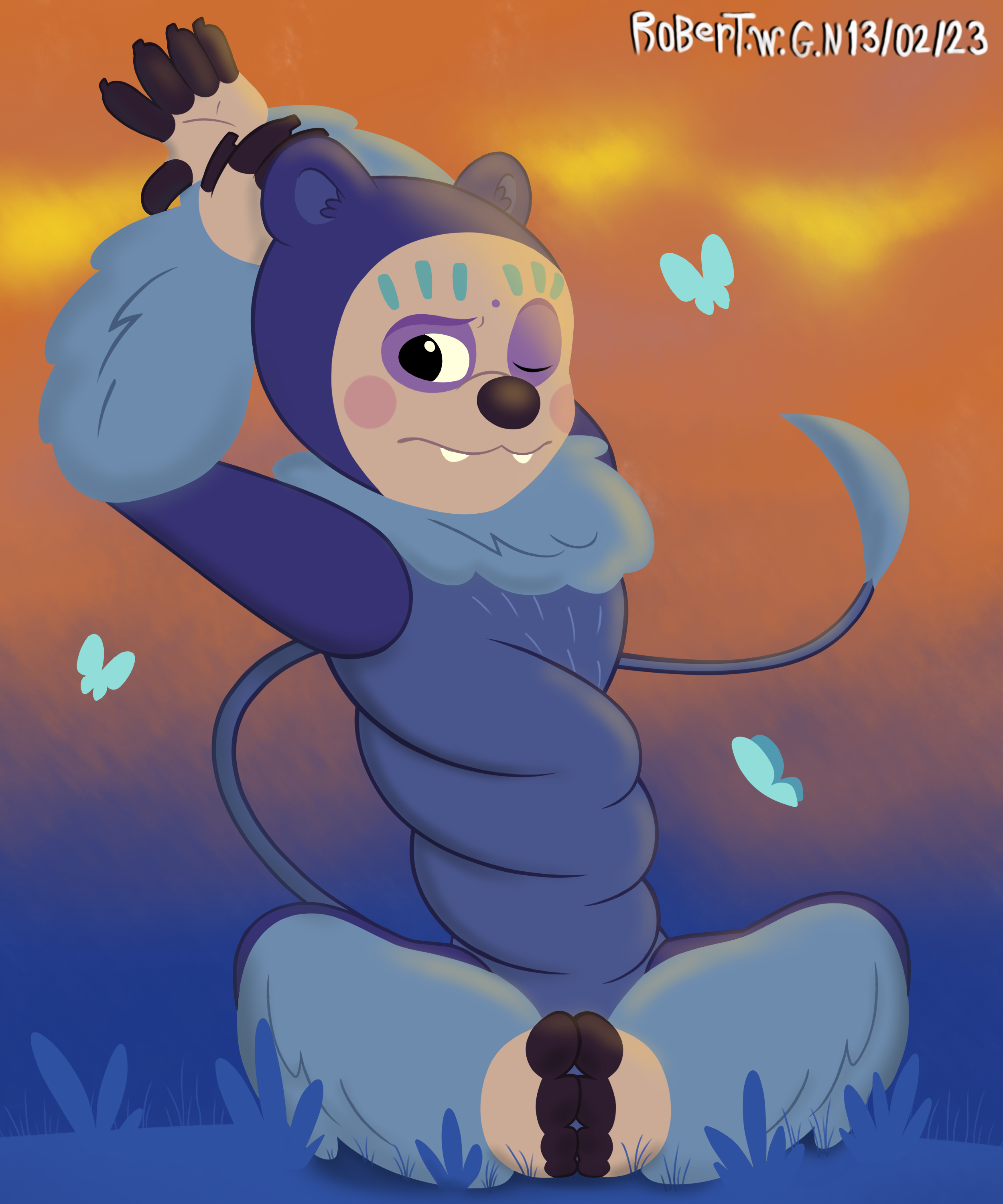 Stretching Up-Perlimps Fanart