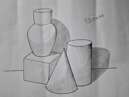 Hatch Shadows on Geometric Shapes