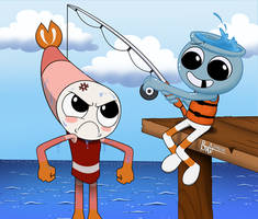 Fishing Shrimps-Dandy's World Fanart