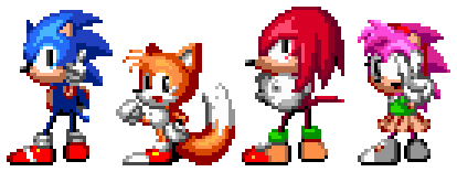 Sonic CD Special Stage Characters