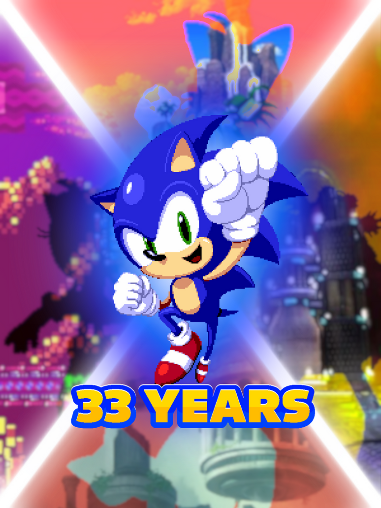 Sonic's 33rd Anniversary by miniluv73 on DeviantArt