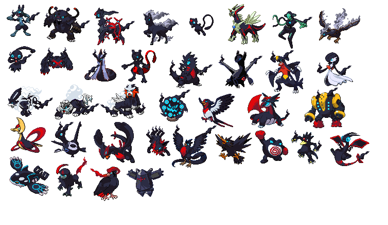 Pokemon Darkrai Recolours by Link99999107 on DeviantArt