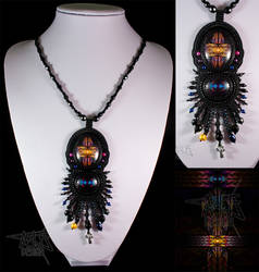 Bead Embroidery Fractal Necklace II