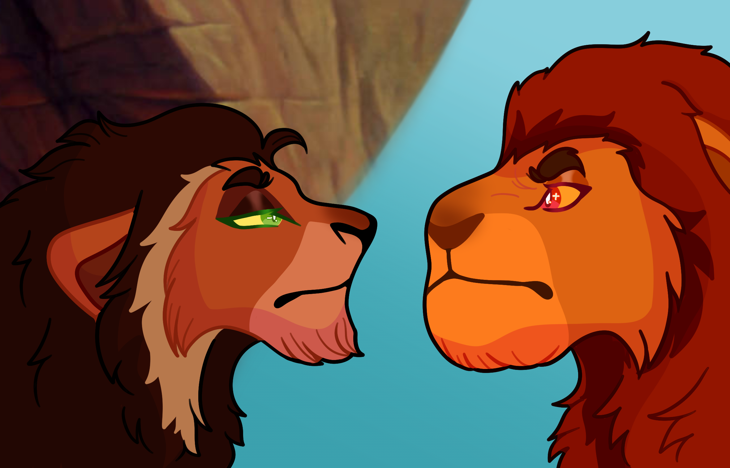 Scar and Mufasa Redraw by soft-lotus on DeviantArt