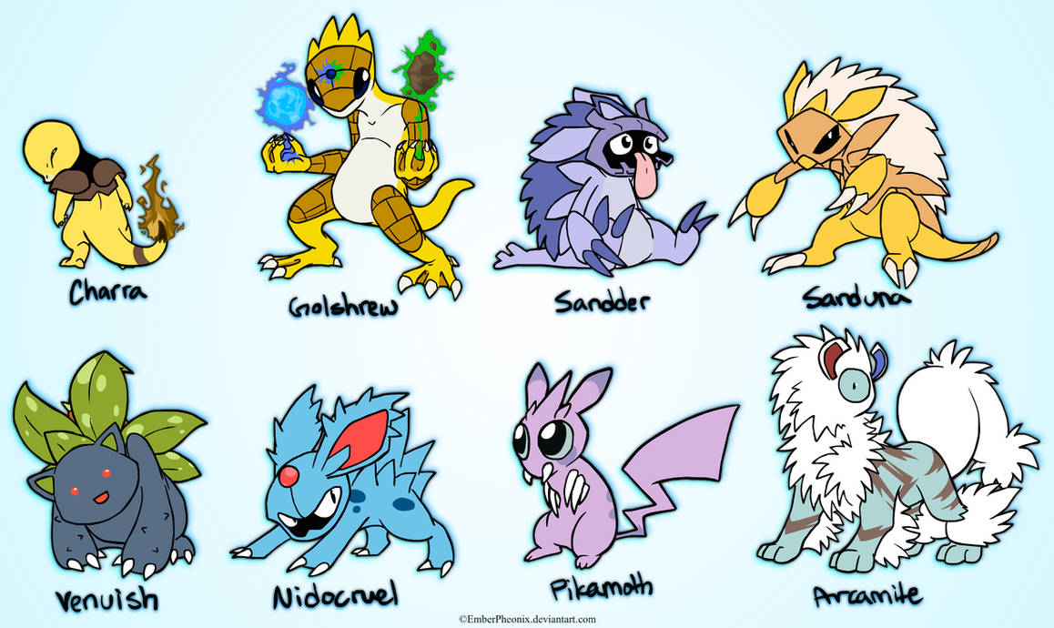 Pokemon Fusions by VazlaKat
