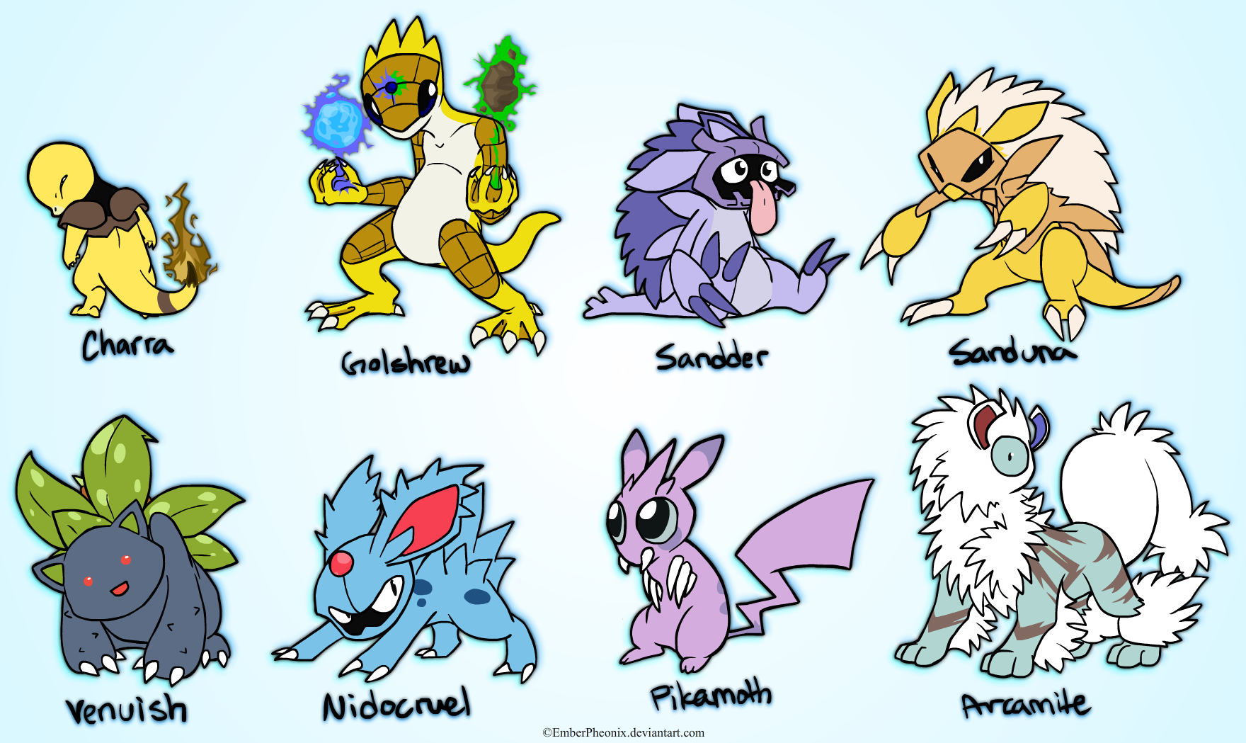 Pokemon Fusions by VazlaKat
