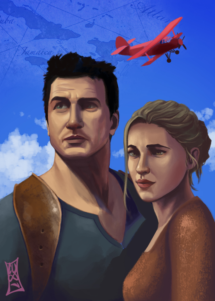 ArtStation - Uncharted 4 - Fan Art - Nathan Drake & Elena Fisher