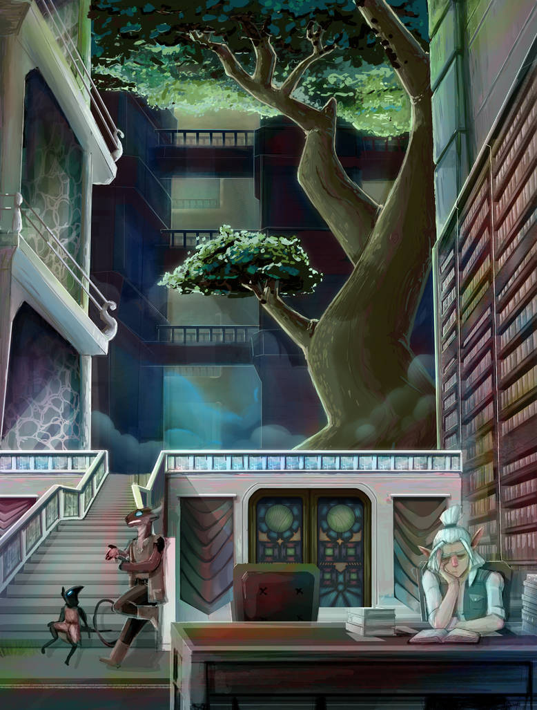 Abandoned library concept by Lobizco on DeviantArt