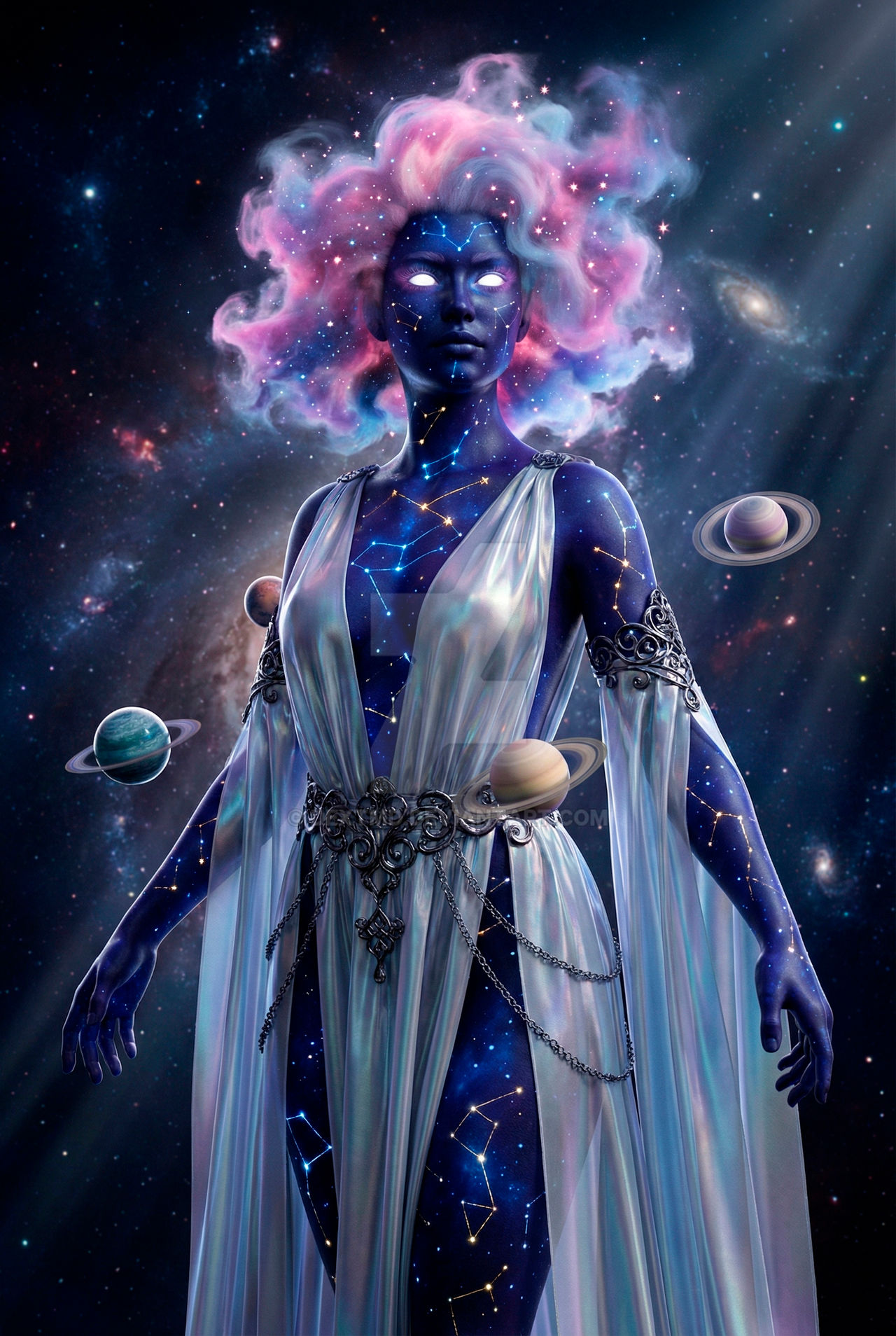 Real Cosmic Entity Celestial Weaver - Cosmic Entity with Nebula Hair by DextMD on DeviantArt