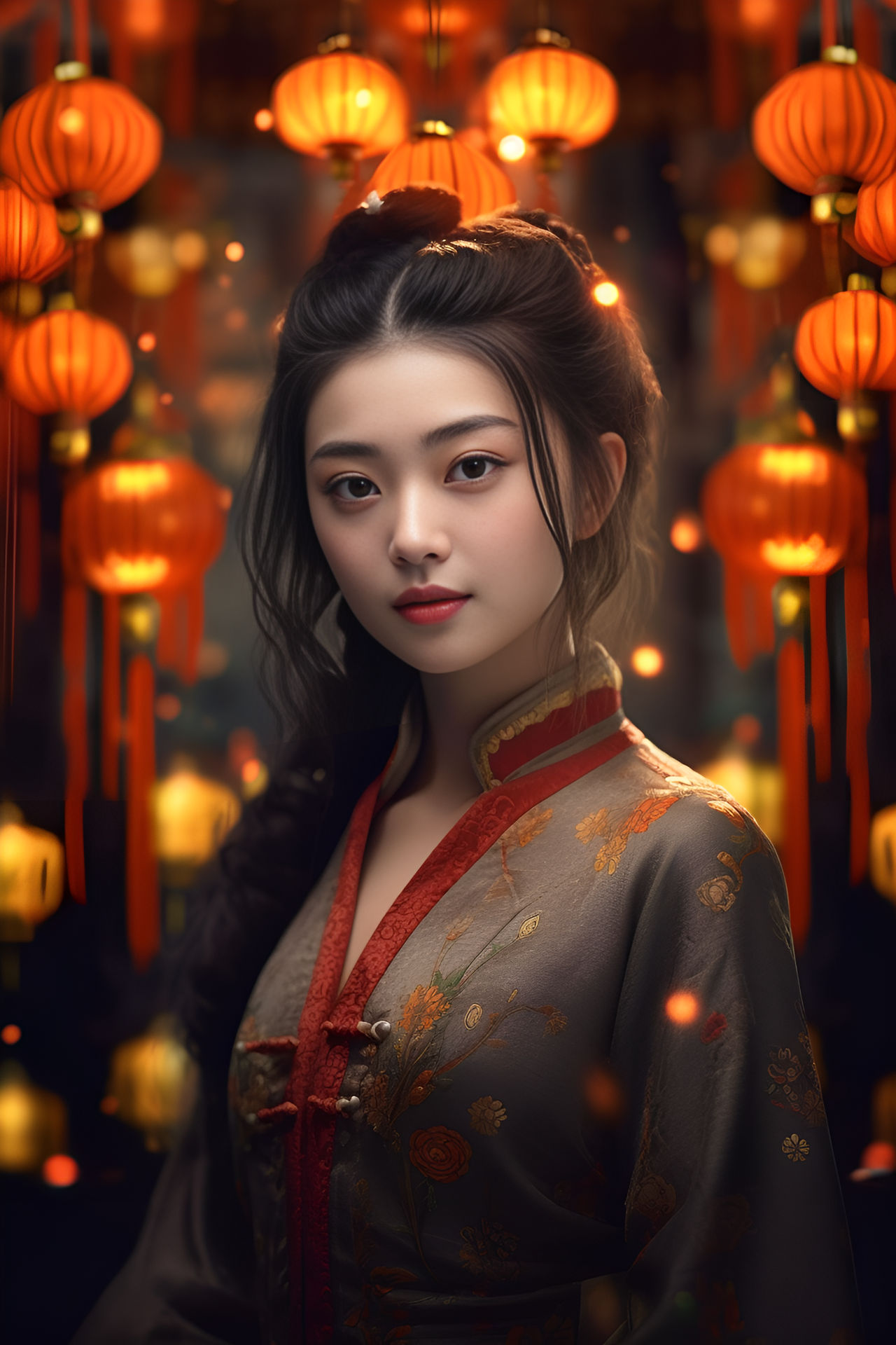 Chinese Girl in Traditional Chinese Dress by AI-MadeMasterpieces on  DeviantArt