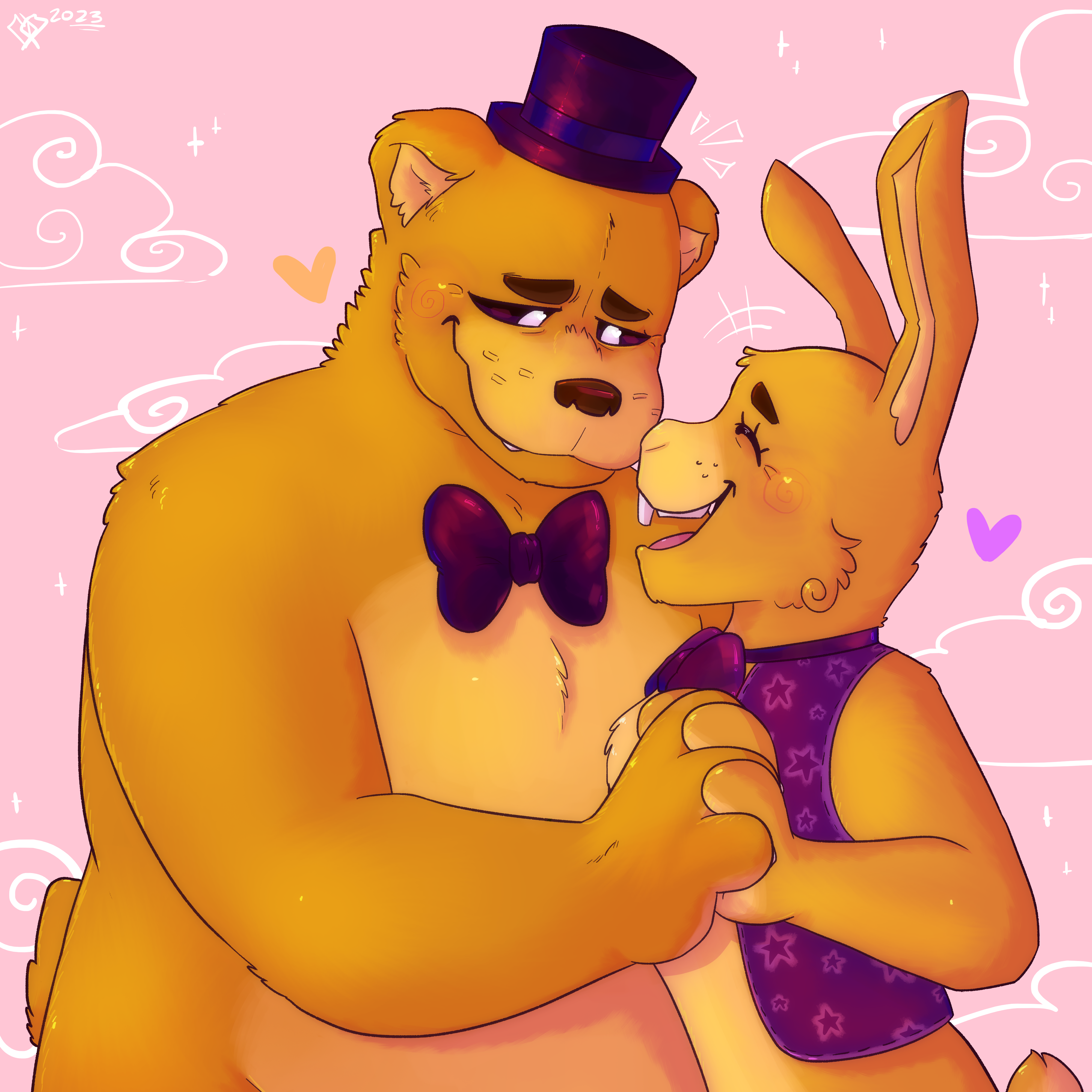 file: fredbear and springbonnie by fnafking1987x -- Fur Affinity