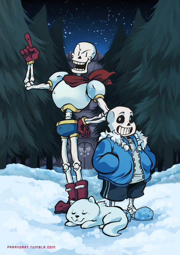 Fan Art Sans And Papyrus By Paraparano On Deviantart